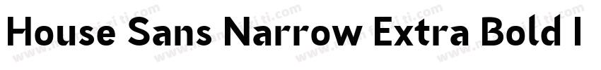 House Sans Narrow Extra Bold Italic字体转换